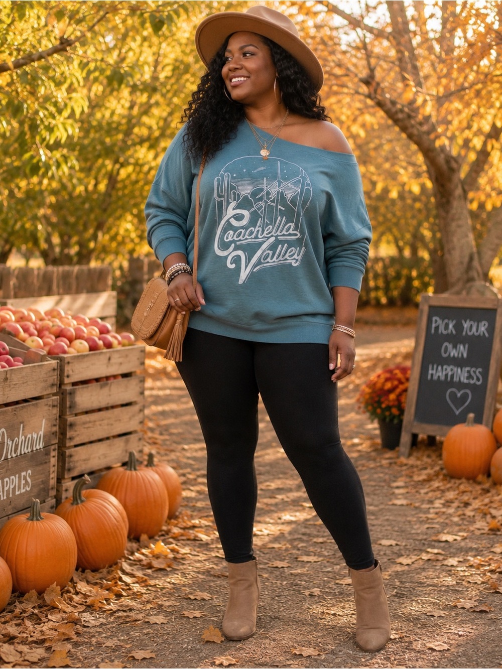 NWT Torrid 2X Coachella Valley One Shoulder Sweatshirt Sage Green Boho Graphic